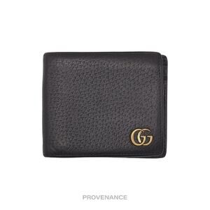🔴 Gucci GG Marmont Bifold Wallet - Black Leather